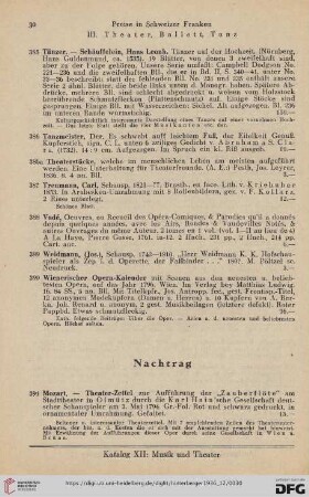Nachtrag (Nr. 391 - 394)