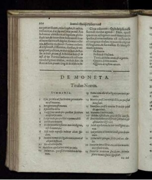 De Moneta. Titulus Nonus