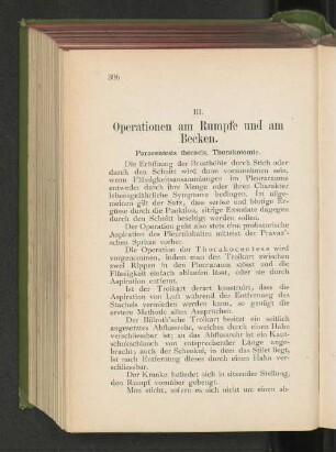 III. Operationen am Rumpfe und am Becken.