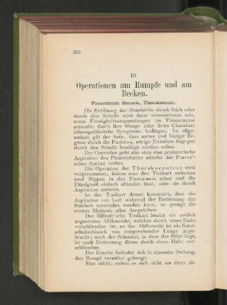 III. Operationen am Rumpfe und am Becken.