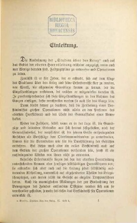 Studien über den Krieg : auf Grundlage des deutsch-französischen Krieges 1870/71, 2,1: Operationspläne. Operationsentwürfe vom August 1866 bis November 1867