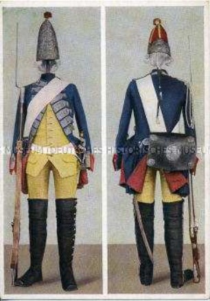 Grenadieruniform von 1786 im Zeughaus