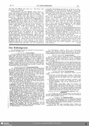 Das Rabattgesetz