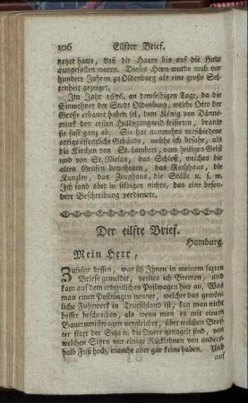 Der eilfte Brief. Hamburg. - Der funfzehnte Brief. Hamburg.