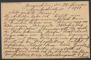 Brief an B. Schott's Söhne : 28.01.1913