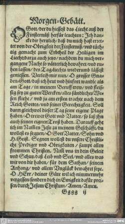 Morgen-Gebätt