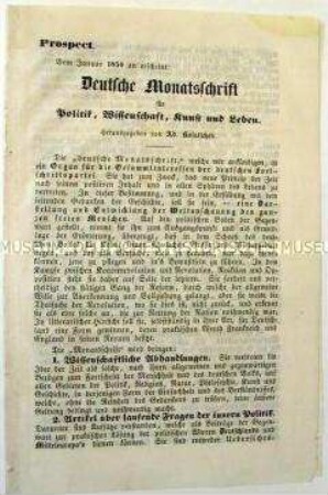 Deutsche Monatsschrift für Politik, Wissenschaft, Kunst und Leben. Werbeschrift der Hoffmann'schen Verlags-Buchhandlung in Stuttgart