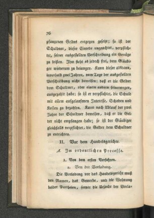 A. Im ordentlichen Processe.