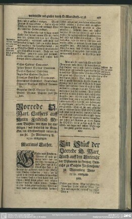 Ein Stück der Vorrede D. Mart. Luth. auff den Untericht der Visitatoren in Hertzog Heinrichs zu Sachsen Fürstenthum, zu Wittemberg Anno 1539 ausgangen