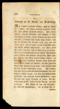 32. Albertine an die Gräfin von Knobelsdorf.