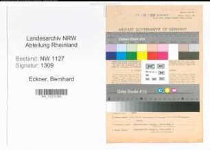 Entnazifizierung Bernhard Eckner , geb. 13.02.1903 (Telegrafenwerkmeister)