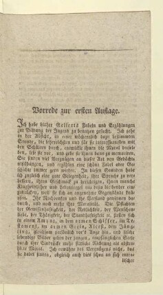 Vorrede zur ersten Auflage