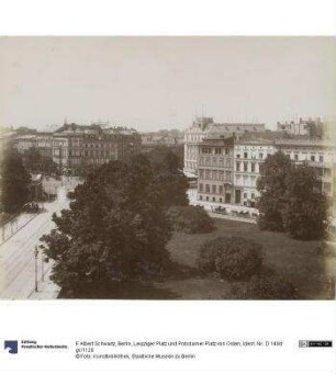 Berlin, Leipziger Platz und Potsdamer Platz von Osten