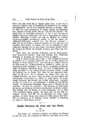 Sophie Germain, ihr Leben und ihre Werke