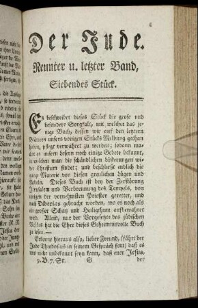 Siebendes Stück.