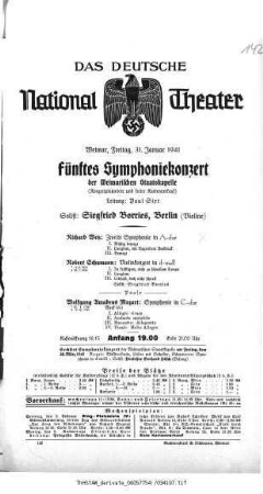 Fünftes Symphoniekonzert