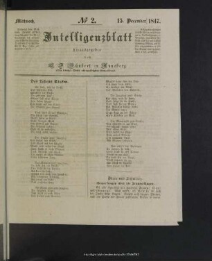 No. 2, 15. December: Intelligenzblatt