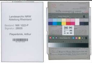 Entnazifizierung Arthur Piepenbrink , geb. 06.05.1905 (Ingenieur)