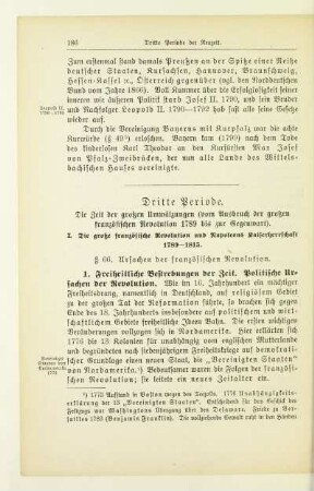 Dritte Periode. Die Zeit der großen Umwälzung (vom Ausbruch der großen französischen Revolution 1789 bis zur Gegenwart)
