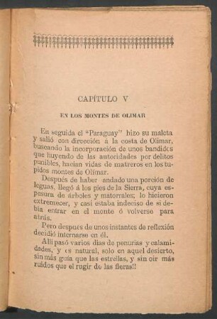 Capítulo V : En los montes de Olimar