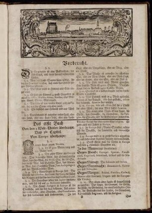 Das erste Buch. Von den 4 Welt-Theilen überhaupt.