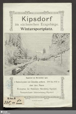 Kipsdorf im sächsischen Erzgebirge : Wintersportplatz