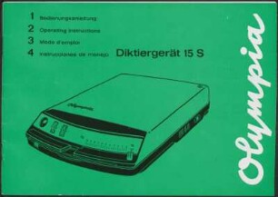 Bedienungsanleitung: Diktiergerät 15 S