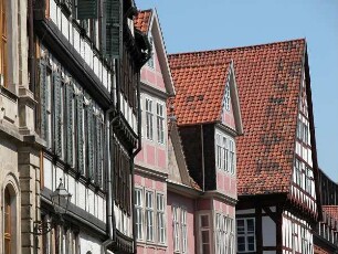 Quedlinburg - Fachwerkhäuser : Historische Fachwerkbauten, aufgenommen in der Weltkulturerbestadt Quedlinburg, ca. 2000
