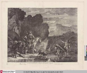 [Die Nacht. Flusskrebs-Fang; Night. Crayfish-Hunting]