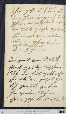 Handschriftliche Notizen.