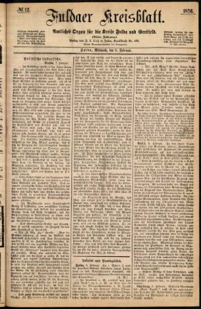 Ausgabe vom Mittwoch, den 09. Februar 1876.