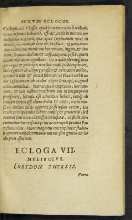 Ecloga VII. Meliboeus.