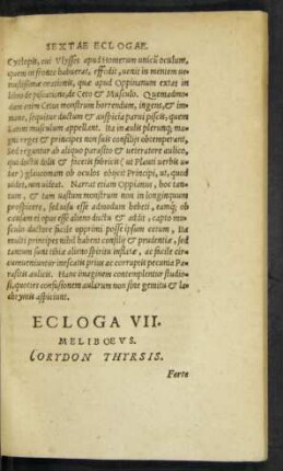 Ecloga VII. Meliboeus.