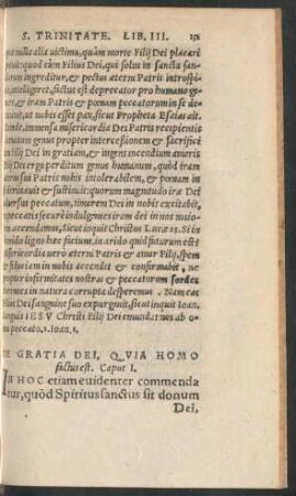 De Gratia Dei, Quia Homo factus est. Caput I.