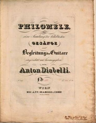 Quodlibet (Ach, mir klopfts im Herzen) : aus dem Zauberspiel: Der schwarze See ; mit Begleitung der Guitarre