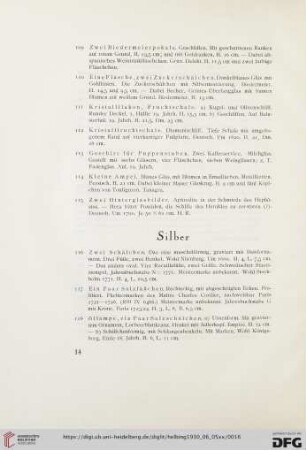 Silber (Nr. 116-127)