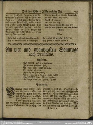 Am vier und zwantzigsten Sonntage nach Trinitatis