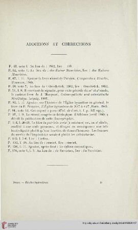 Additions et corrections