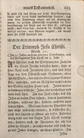 Der Triumph Jesu Christi. Matth. 21.