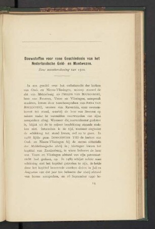 Bouwstoffen voor eene Geschiedenis van het Nederlandsche Geld- en Muntwezen