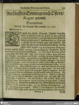 Am fünfften Sonntage nach Ostern, Rogate genannt