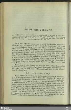 Selen und Schwefel