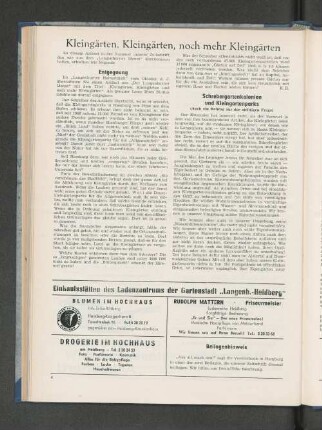 Kleingärtner, Kleingärtner, noch mehr Kleingärtner