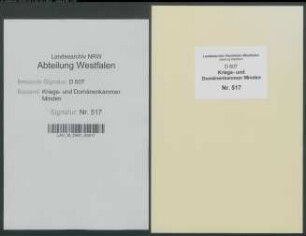 Amt Hausberge - Vogtei Gohfeld - Bauerschaft Depenbrock: Unterlagen der Revisionskommission