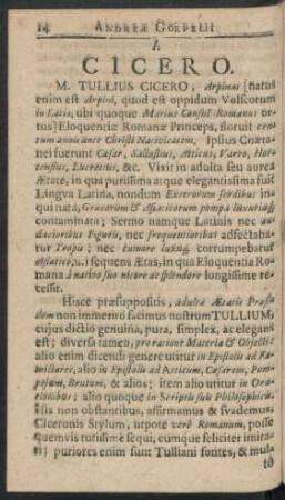 I. Cicero