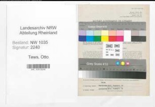 Entnazifizierung Otto Tews , geb. 02.01.1902 (Schreinermeister)
