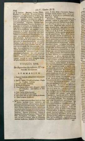 304-334, Titulus XVII. De raptoribus, incendiariis, & violatoribus ecclesiarum - Titulus XIX. De usuris
