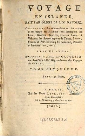 Voyage en Islande, Tome 5