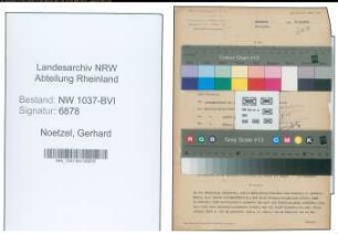 Entnazifizierung Gerhard Noetzel , geb. 30.01.1907 (Kaufmann)