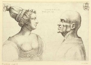 Frau und Mann, Blatt 7 aus: Varie figurae et probae